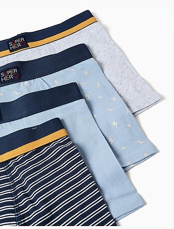 Confezione da 4 boxer lisci/stampati