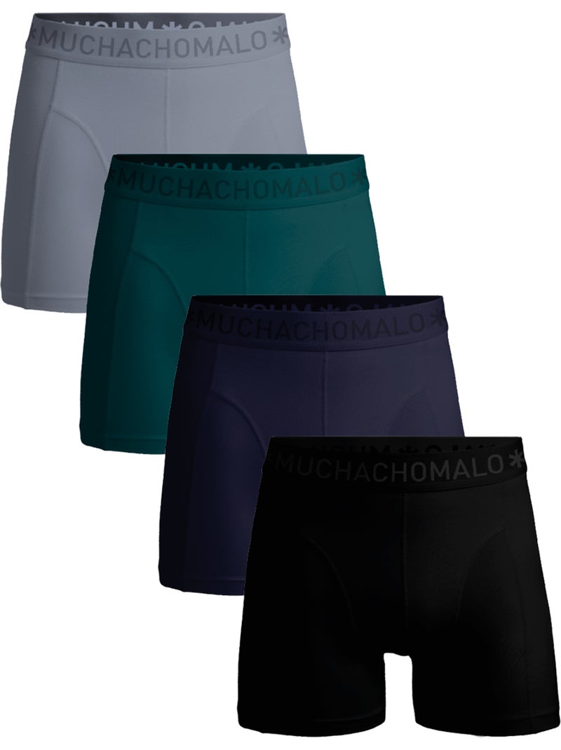 Confezione da 4 boxer Muchachomalo Nero Verde Blu - Kiabi