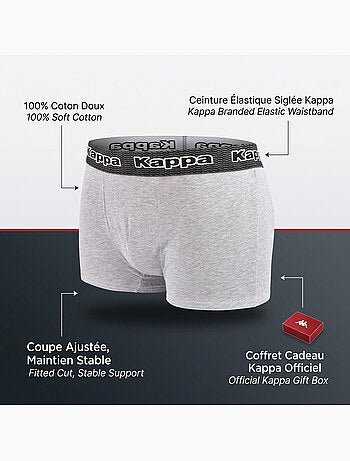 Confezione da 4 Boxer Uomo KAPPA - Cotone, Cofanetto Regalo