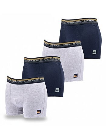 Confezione da 4 boxer uomo QUIKSILVER cotone stretch