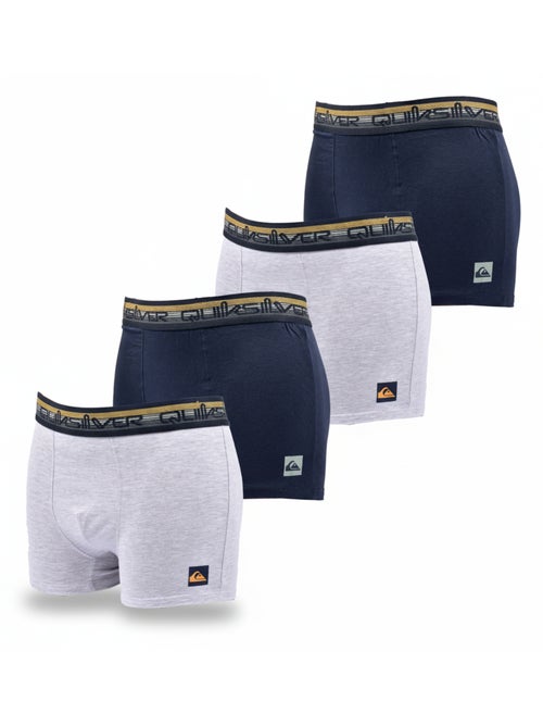 Confezione da 4 boxer uomo QUIKSILVER cotone stretch - Kiabi