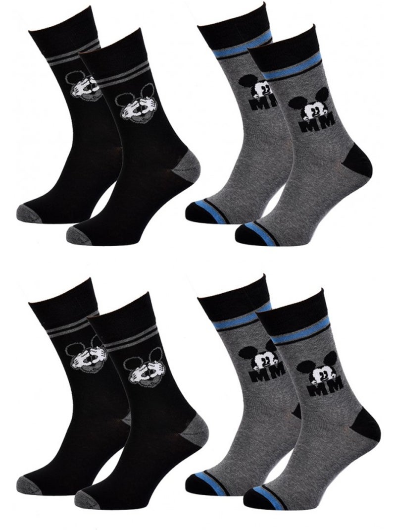 Confezione da 4 Calzini Adulto Fantasia Assortiti Multicolore - Kiabi
