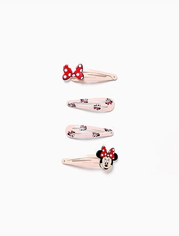Confezione da 4 fermagli per capelli minnie