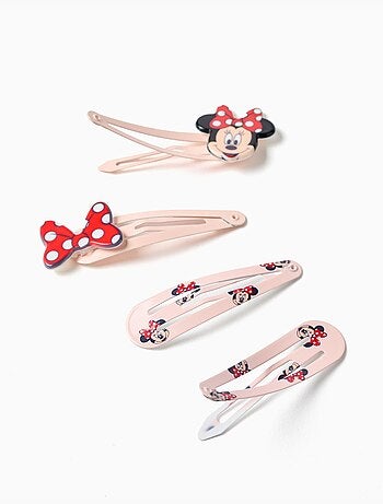 Confezione da 4 fermagli per capelli minnie