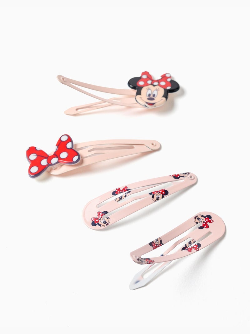 Confezione da 4 fermagli per capelli minnie Rosa chiaro - Kiabi