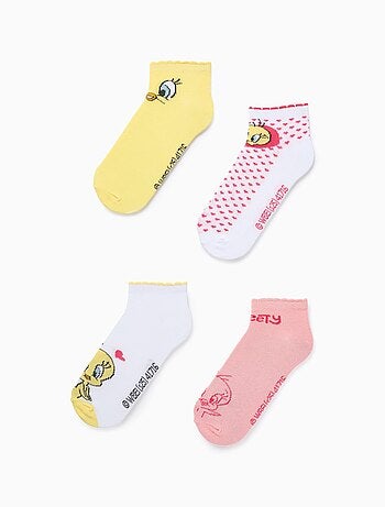 Confezione da 4 paia di calzini con tweety