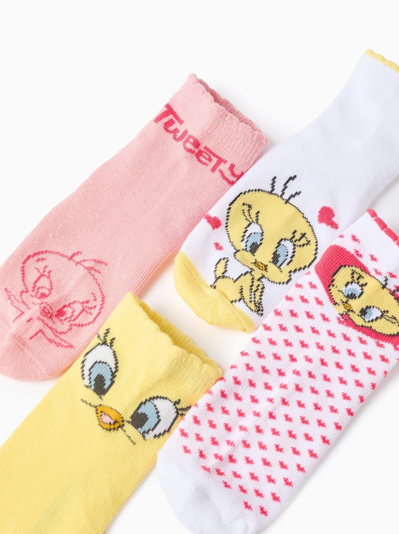 Confezione da 4 paia di calzini con tweety Multicolore - Kiabi