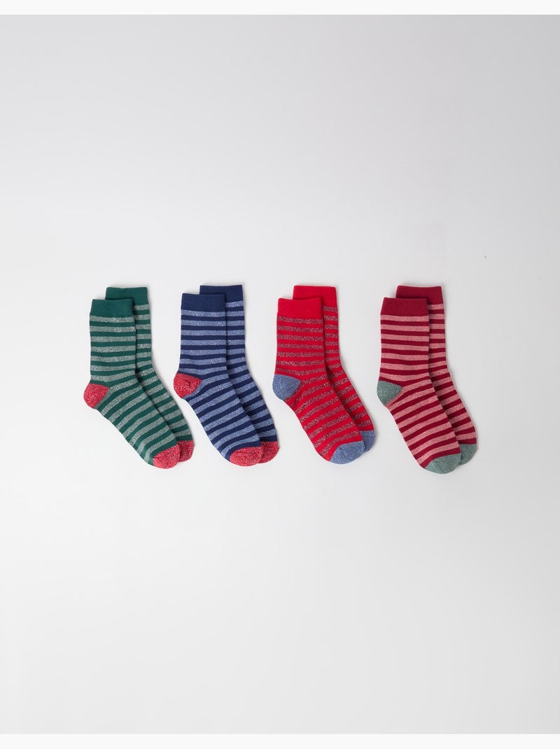 Confezione da 4 paia di calzini, mo fashion Rosso - Kiabi