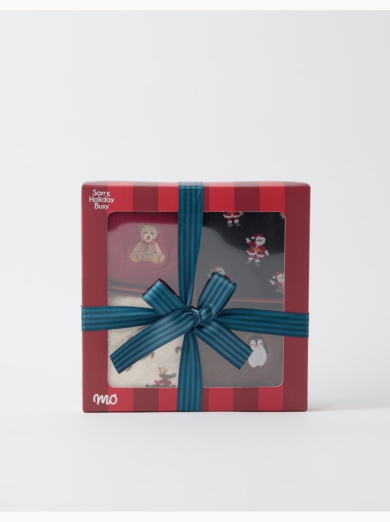 Confezione da 4 paia di calzini natalizi, mo fashion Nero - Kiabi