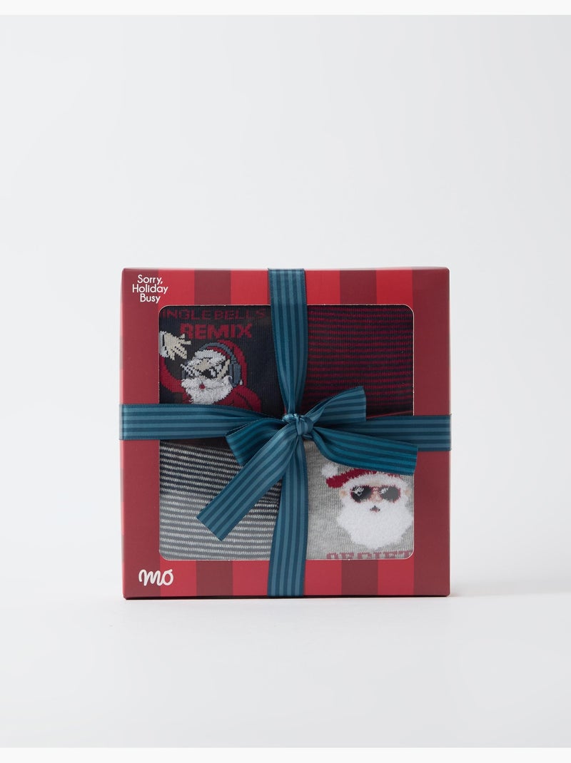 Confezione da 4 paia di calzini natalizi, mo fashion Rosso - Kiabi
