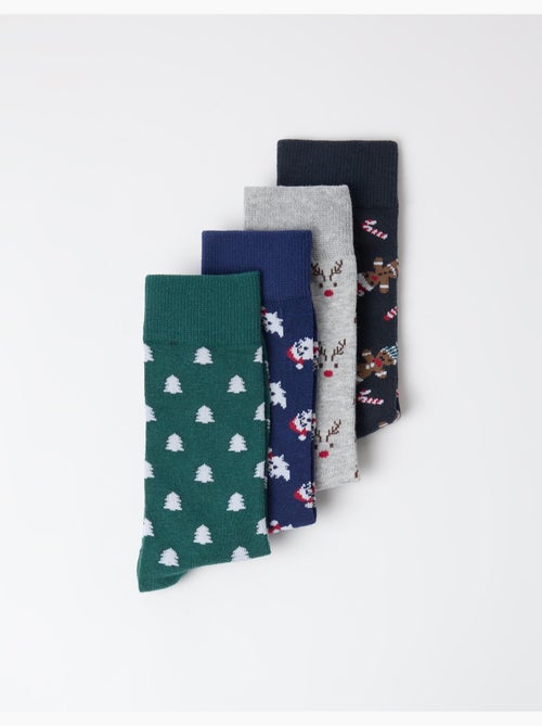 Confezione da 4 paia di calzini natalizi, mo fashion - Kiabi