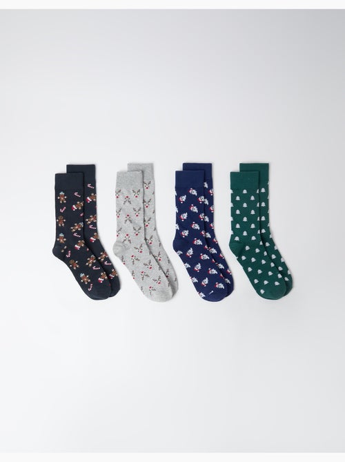 Confezione da 4 paia di calzini natalizi, mo fashion - Kiabi