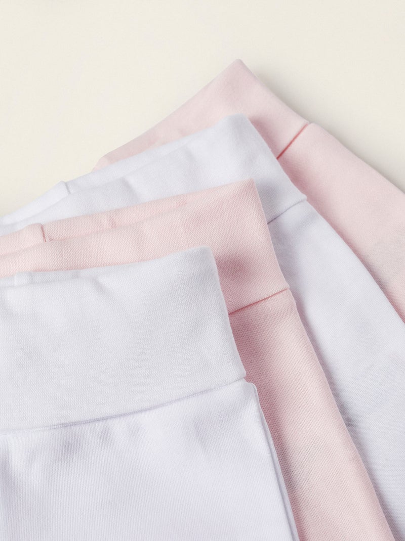 Confezione da 4 pantaloni con piedini 'extra comfy' Multicolore - Kiabi