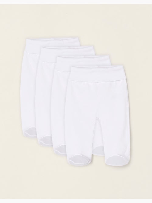 Confezione da 4 pantaloni con pieghe e vita alta - Kiabi