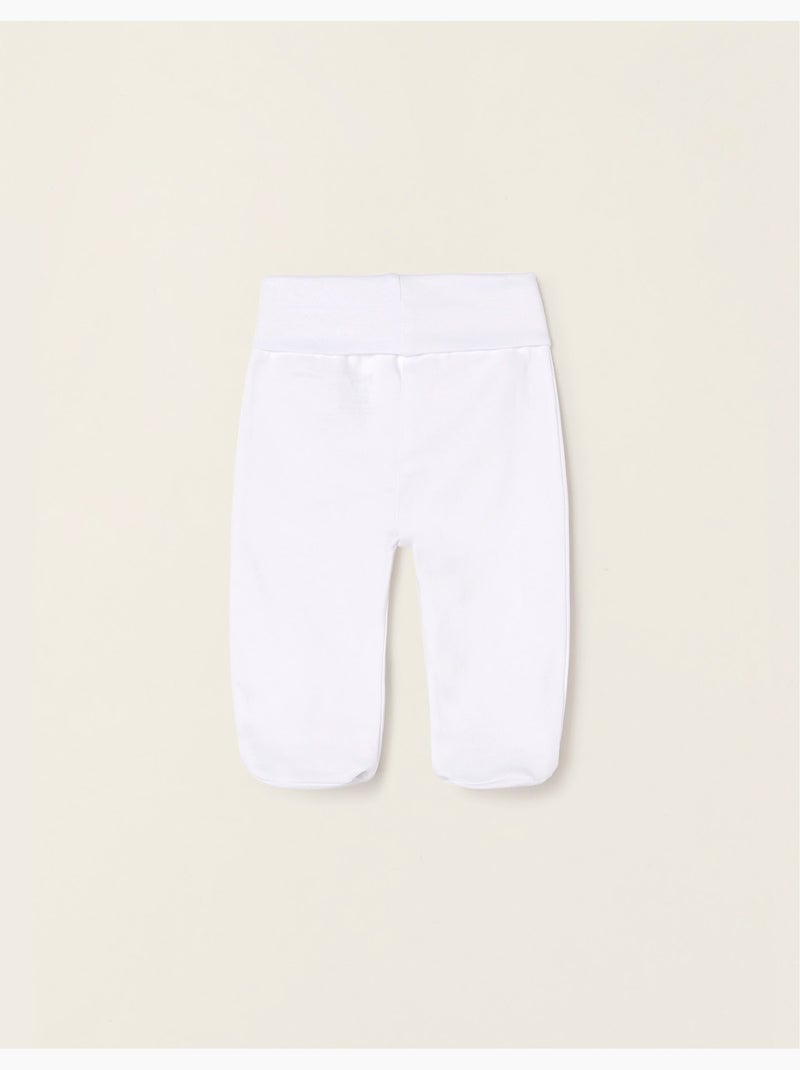 Confezione da 4 pantaloni con pieghe e vita alta Bianco - Kiabi