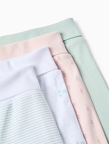 Confezione da 4 pantaloni extra comodi 'fiori'