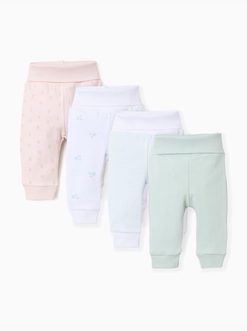 Confezione da 4 pantaloni extra comodi 'fiori' - Kiabi