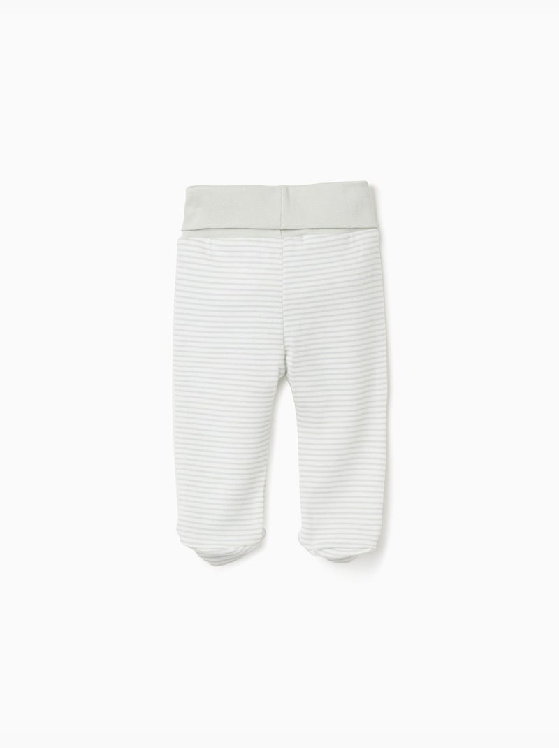 Confezione da 4 pantaloni in cotone a vita alta Bianco Verde - Kiabi