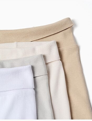 Confezione da 4 pantaloni in cotone con piedini