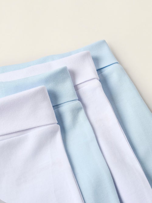 Confezione da 4 pantaloni in cotone con piedini - Kiabi