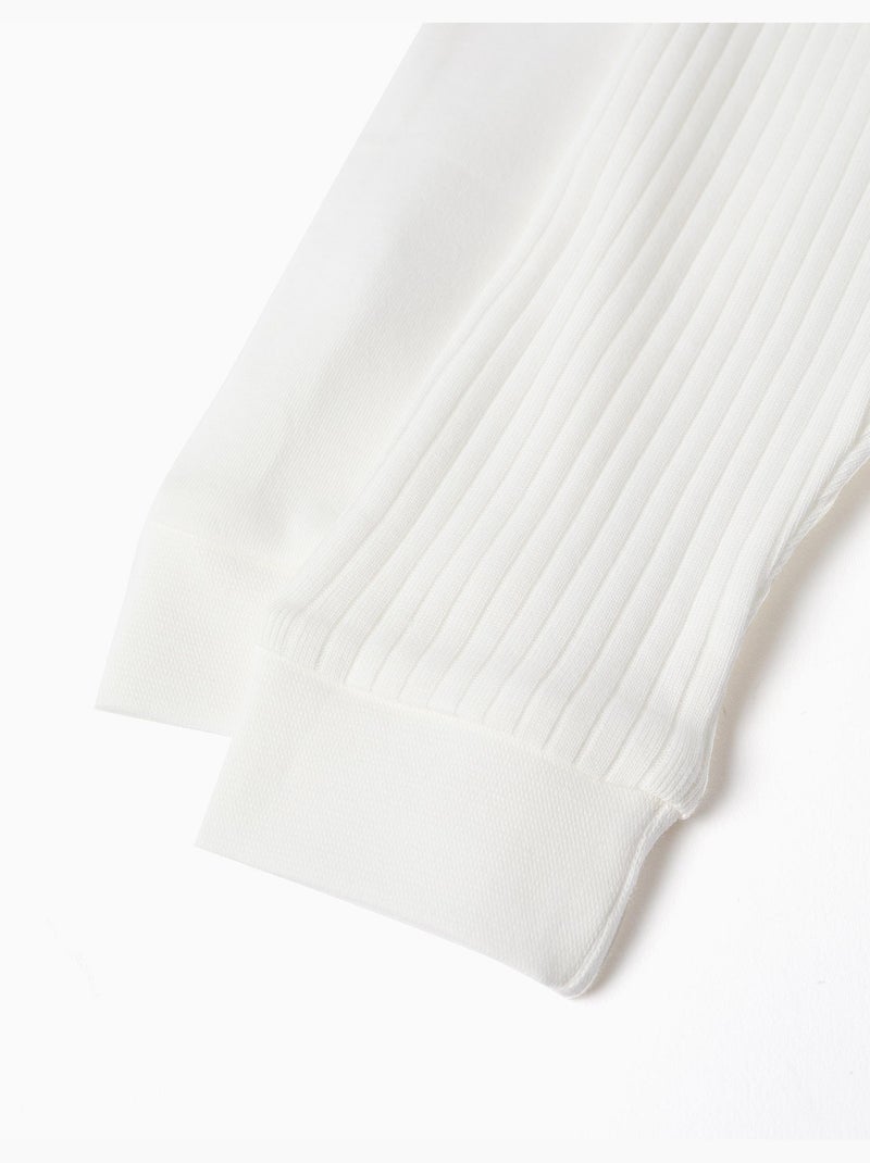 Confezione da 4 pantaloni in cotone lisci/a costine Bianco - Kiabi