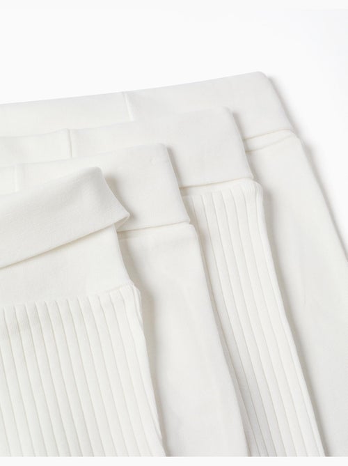Confezione da 4 pantaloni in cotone lisci/a costine - Kiabi
