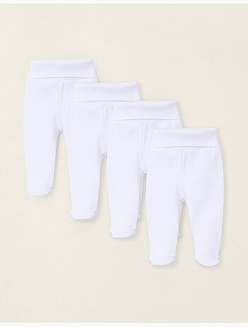 Confezione da 4 pantaloni spazzolati con piedini