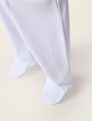 Confezione da 4 pantaloni spazzolati con piedini