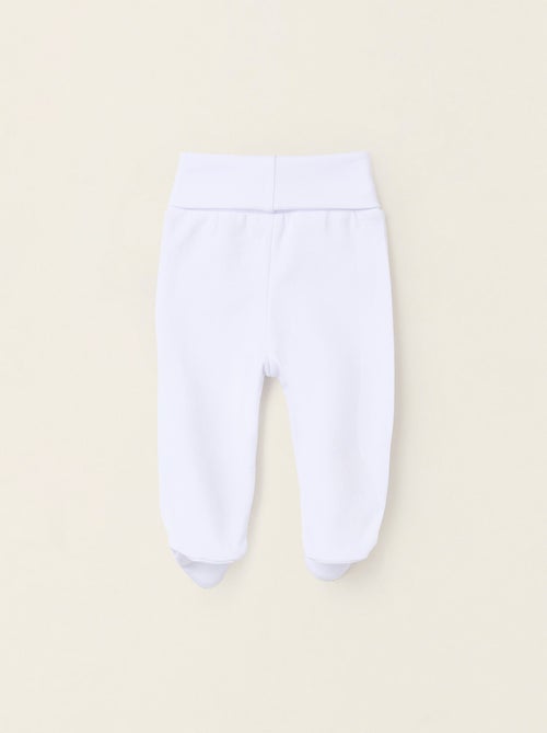 Confezione da 4 pantaloni spazzolati con piedini - Kiabi