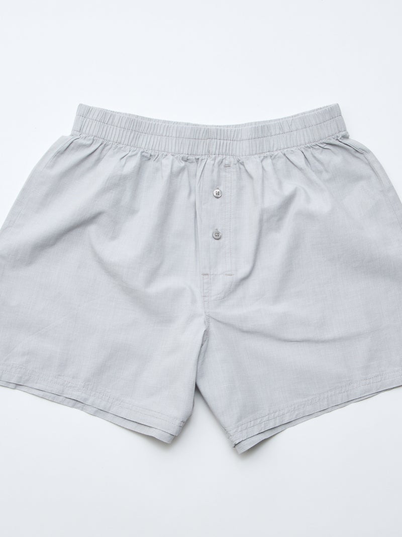Confezione da 5 boxer in cotone Grigio - Kiabi
