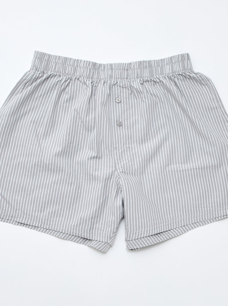 Confezione da 5 boxer in cotone Grigio - Kiabi