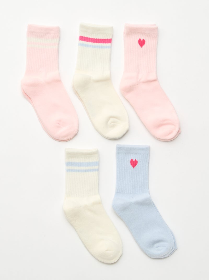 Confezione da 5 calzini caldi Rosa - Kiabi