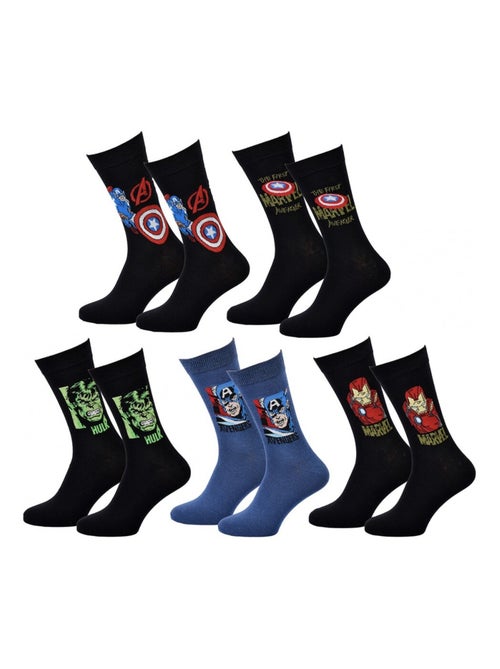Confezione da 5 calzini uomo MARVEL AVENGERS - Kiabi Confezione da 5 calzini uomo MARVEL AVENGERS - Kiabi