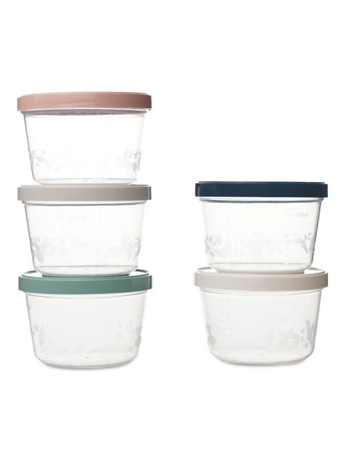 Confezione da 5 contenitori Thermobaby da 250 ml per pasti del bebè con tacche da 20 ml - Kiabi