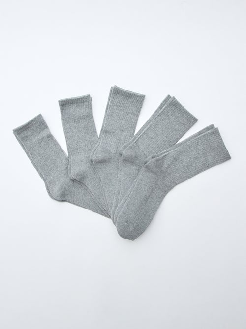 Confezione da 5 paia di calzini alti in maglia - Kiabi
