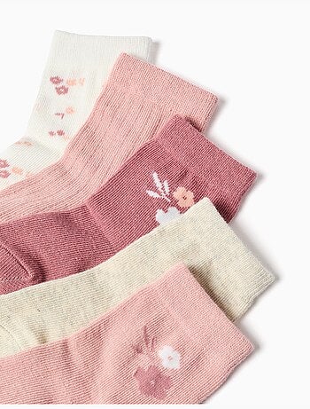 Confezione da 5 paia di calzini con fiori