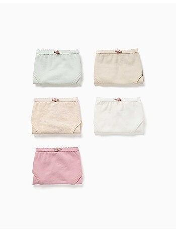 Confezione da 5 slip con rose decorative