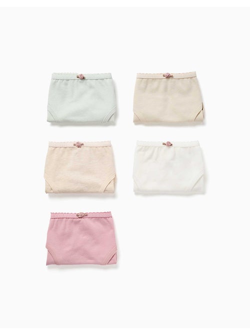 Confezione da 5 slip con rose decorative - Kiabi Confezione da 5 slip con rose decorative - Kiabi