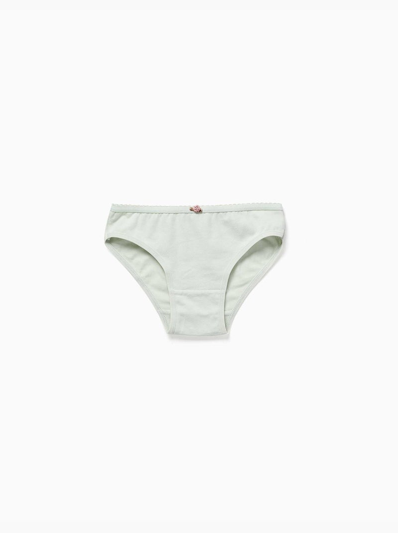 Confezione da 5 slip con rose decorative Beige/Rosa - Kiabi