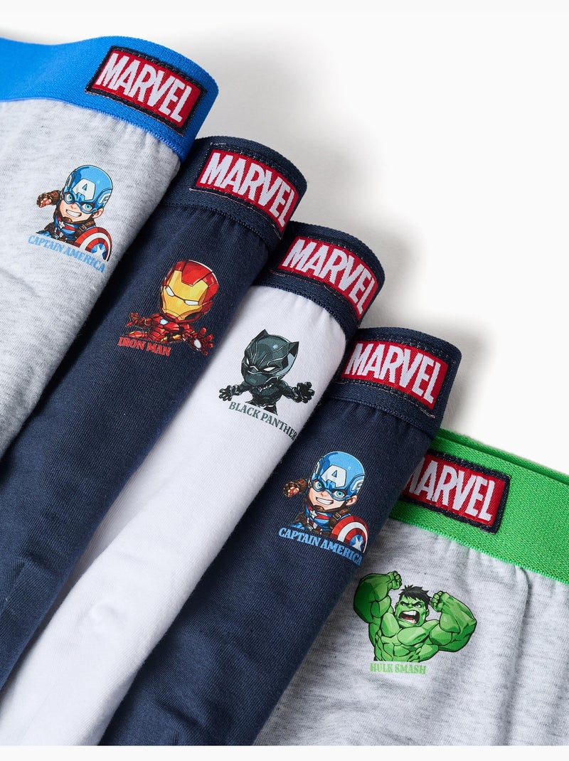Confezione da 5 slip con stampe avengers Bianco Grigio Blu - Kiabi