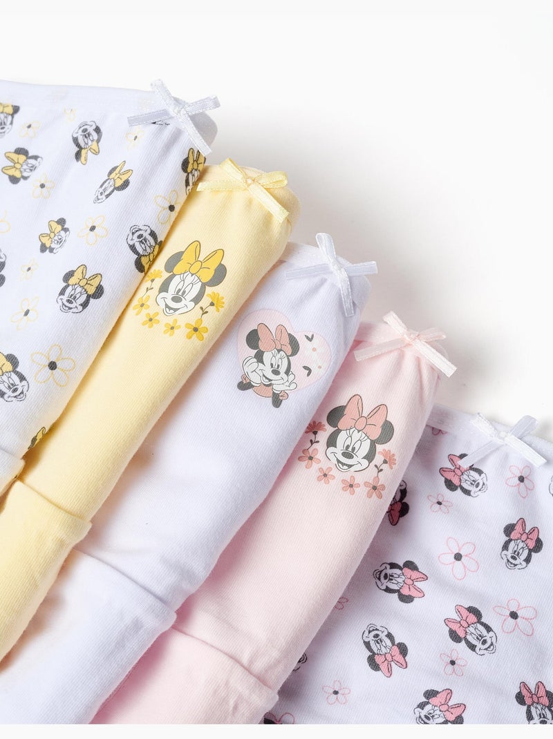 Confezione da 5 slip con stampe di minnie Bianco Rosa - Kiabi