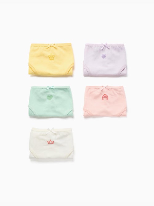 Confezione da 5 slip con stampe e fiocchi - Kiabi Confezione da 5 slip con stampe e fiocchi - Kiabi
