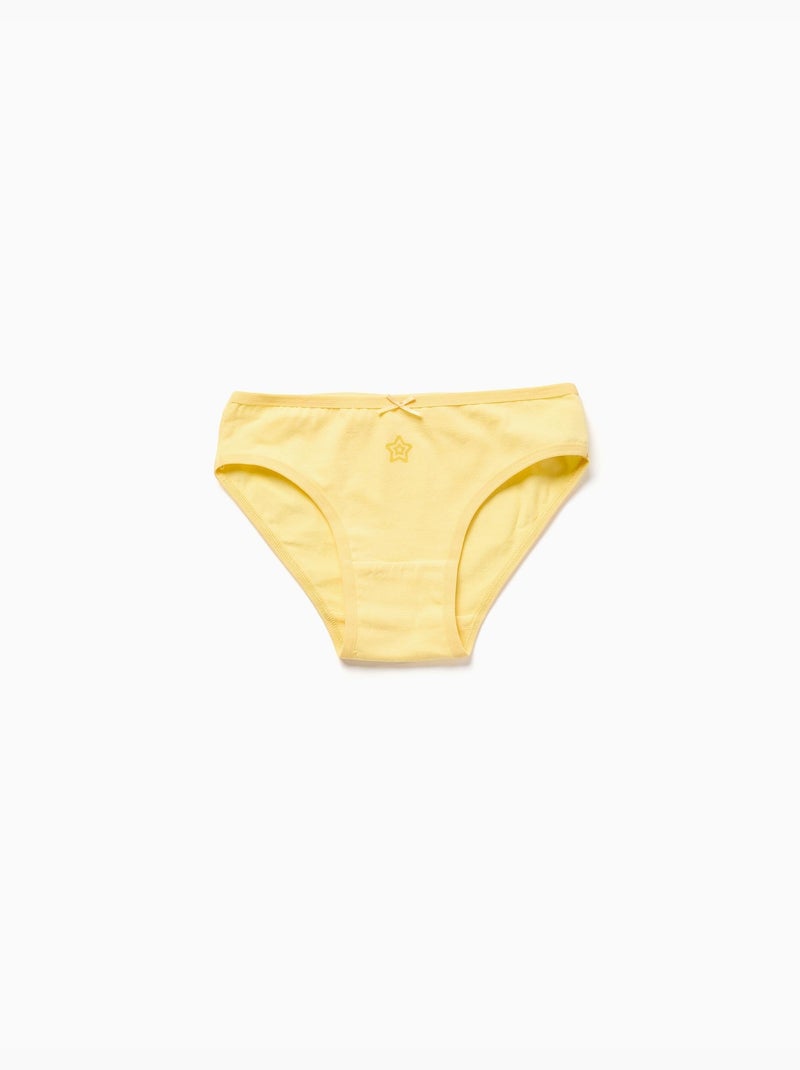 Confezione da 5 slip con stampe e fiocchi Bianco Rosa chiaro Bianco - Kiabi