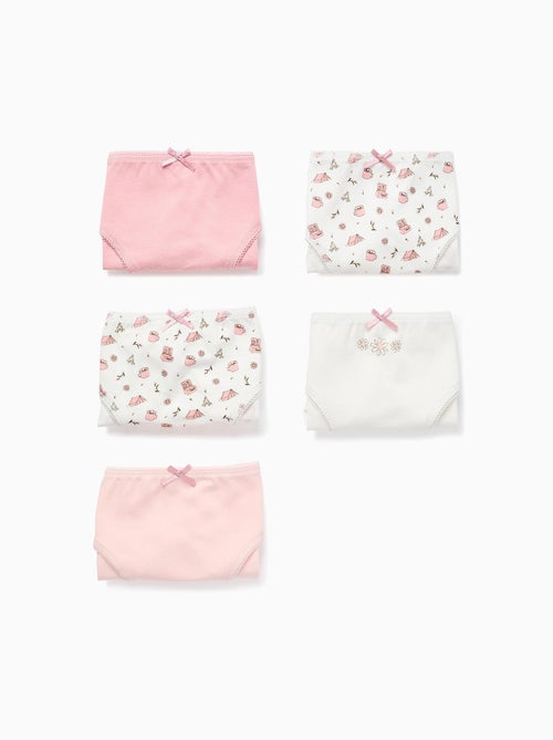 Confezione da 5 slip 'fiori & campeggio' - Kiabi