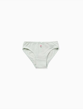 Confezione da 5 slip in cotone con fiori