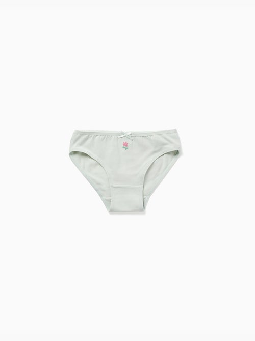 Confezione da 5 slip in cotone con fiori - Kiabi