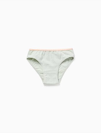 Confezione da 5 slip in cotone con fiori/pois
