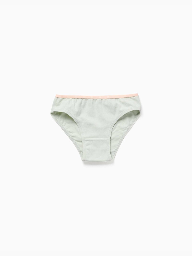 Confezione da 5 slip in cotone con fiori/pois Rosa/Giallo - Kiabi