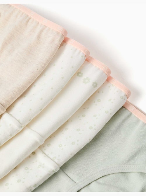Confezione da 5 slip in cotone con fiori/pois - Kiabi Confezione da 5 slip in cotone con fiori/pois - Kiabi