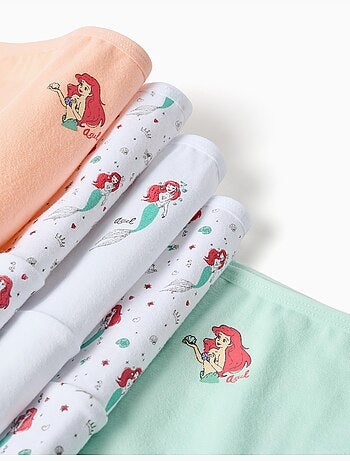 Confezione da 5 slip in cotone con la sirenetta